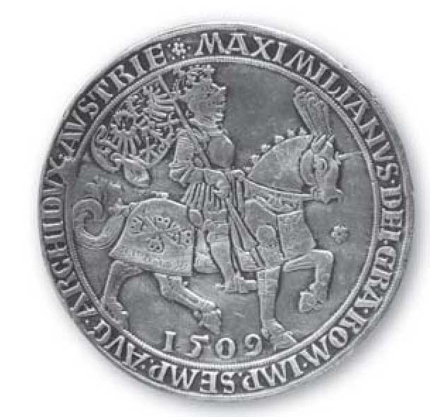 Древняя монета с лошадью.