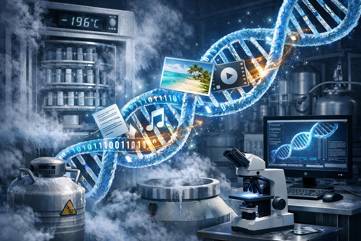 Хранение ДНК в стиле «Парка юрского периода».